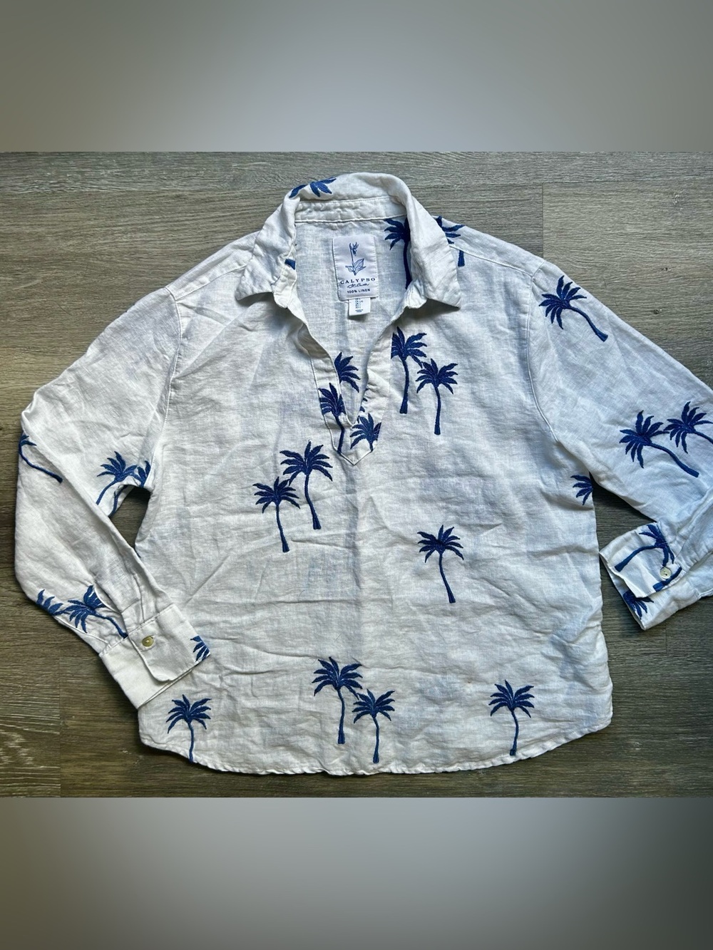 Calypso St. Barth White Linen Tunic
